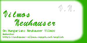 vilmos neuhauser business card